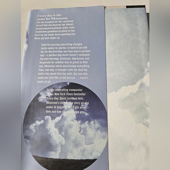 David Levithan. "Another Day" Knopf. 2015 Book Home Accents Cofffe Table Books - Picture 6 of 12